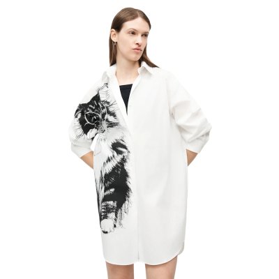 THE PRINTED COTTON POPLIN DRESS